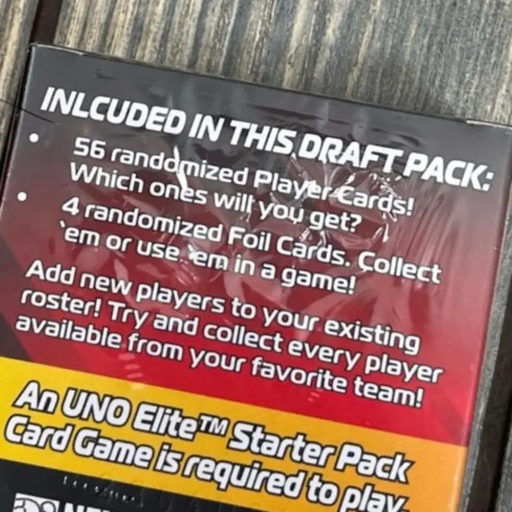 UNO Elite NFL 2024 Core Edition Draft Pack 56 Cards Mattel‎ Games Lot of 3